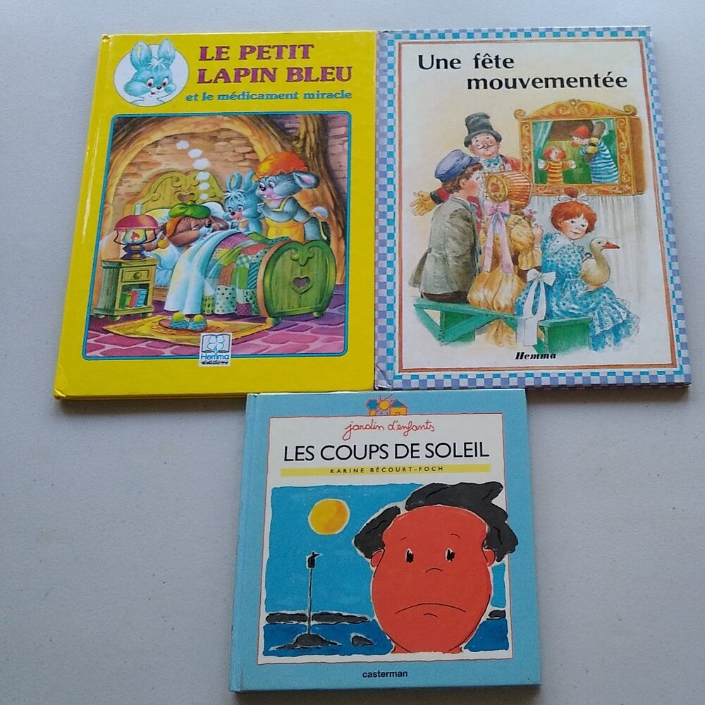 Une Fete Mouvemente, Les coups de Soleil, Le Petit Lapin bleu x 3 French